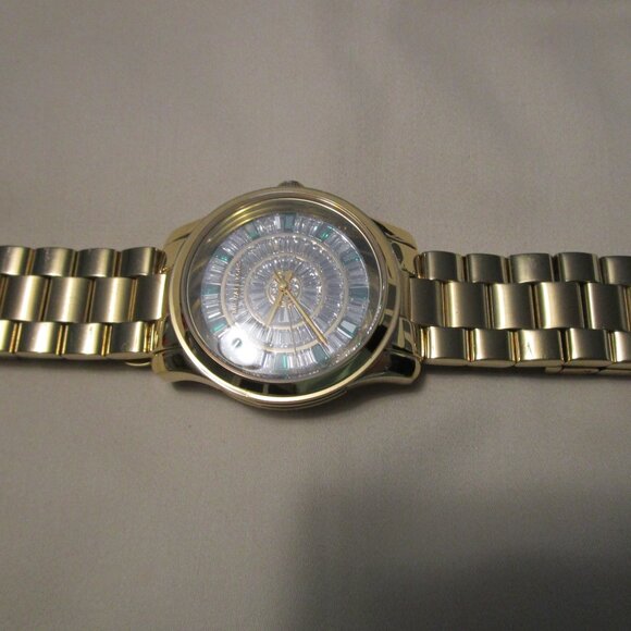 Michael Kors Stainless Steel Watch/ Emerald/Crystal Face - Picture 2 of 9